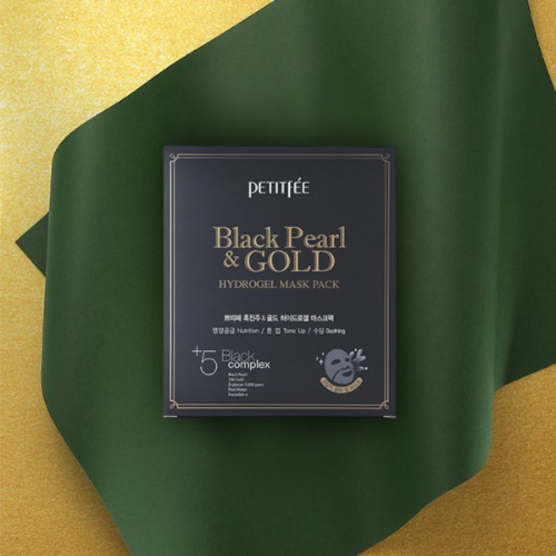  Black Pearl & Gold Hydrogel Mask Pack - Korean-Skincare